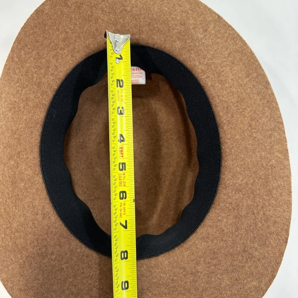 Pistil Wool Fedora Hat Womens OS Brown Leather Band Whipstitch‎ | Boho Western